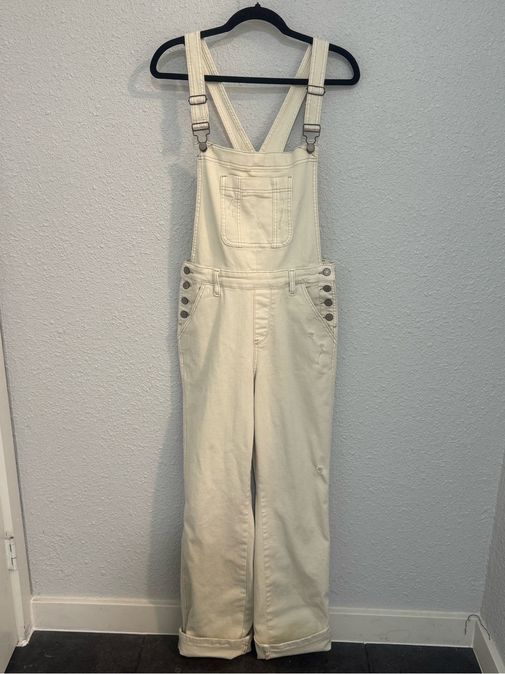 Judy Blue Cream Denim Overalls